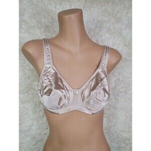VTG Bobbie Brooks Size 34B Bra Second Skin Nude Unpadded Underwire Shiny Satin I
